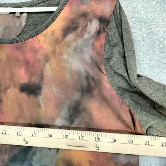 Soft Surroundings Tunic Top Womens Size L Multi Watercolor Artsy Asymmetrical - Picture 6 of 12